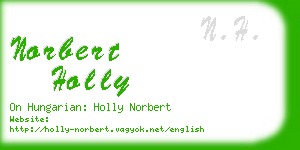 norbert holly business card